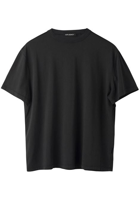 t-shirt girocollo nera uomo OUR LEGACY | M2206NBL